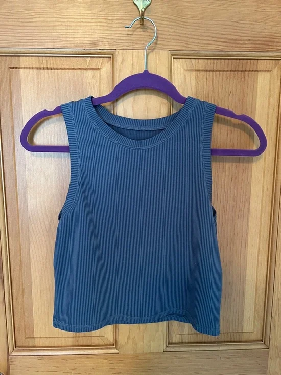 Hollister Ribbed Tank Top - Blue - Picture 1 of 3